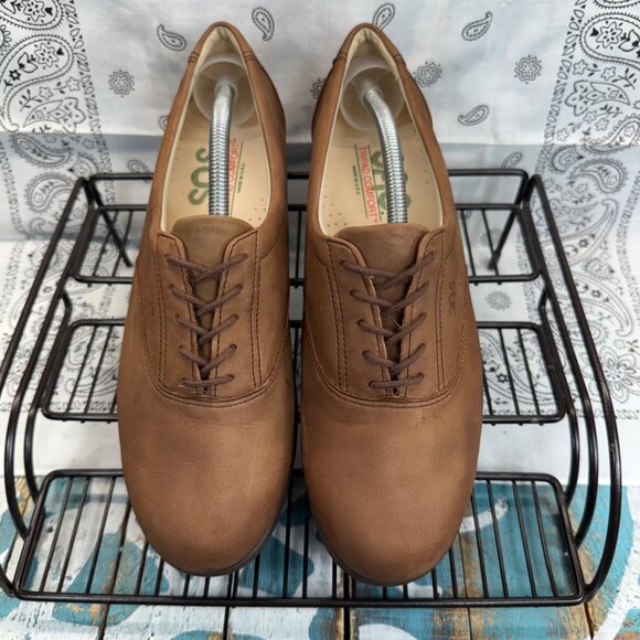 SAS TriPad Comfort Brown Leather Lace Up Shoes Women's Size 10N Made in USA - Picture 3 of 9